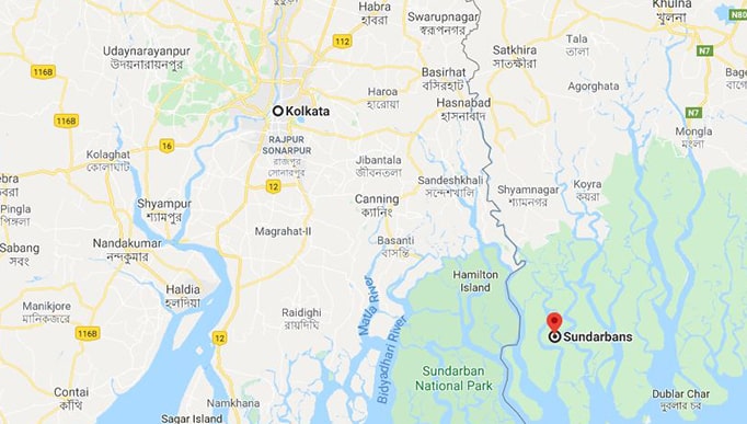 Distance from Kolkata to Sundarban